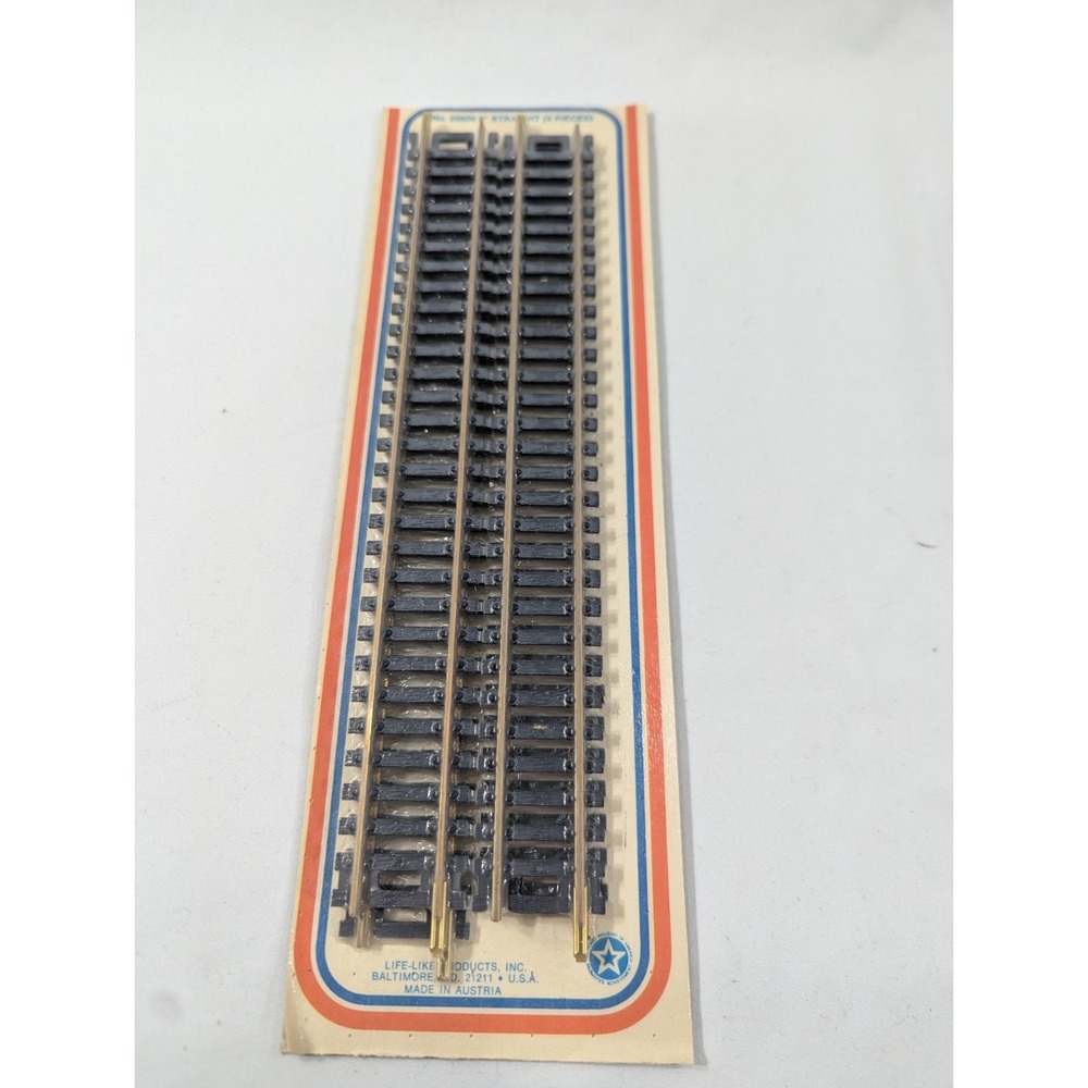 Life-Like HO Scale 9" Straight Track Section 4 Piece 08600 new old stock Austria